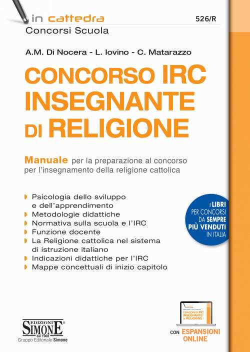 526/R - Concorso IRC Insegnante di Religione - Manuale per la preparazione  - Simone Concorsi