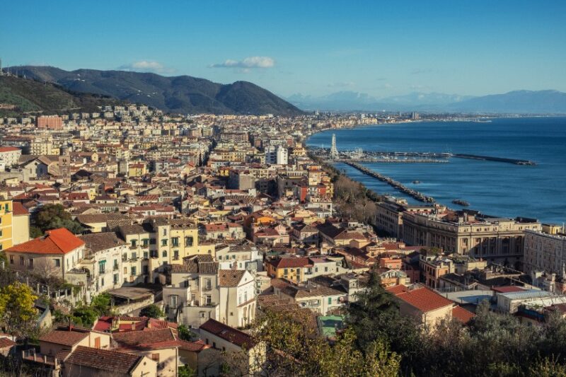 View of a Salerno town, Italy.